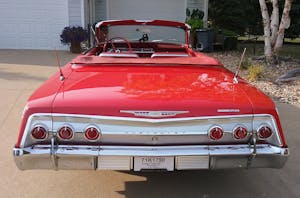 1962 chevrolet impala SS rear end red