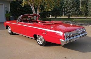1962 chevrolet impala SS red rear