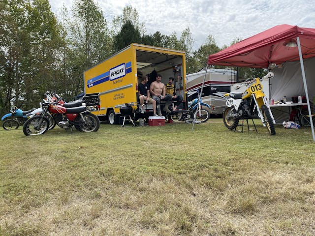 Barber Bikes And Moving Truck Camper