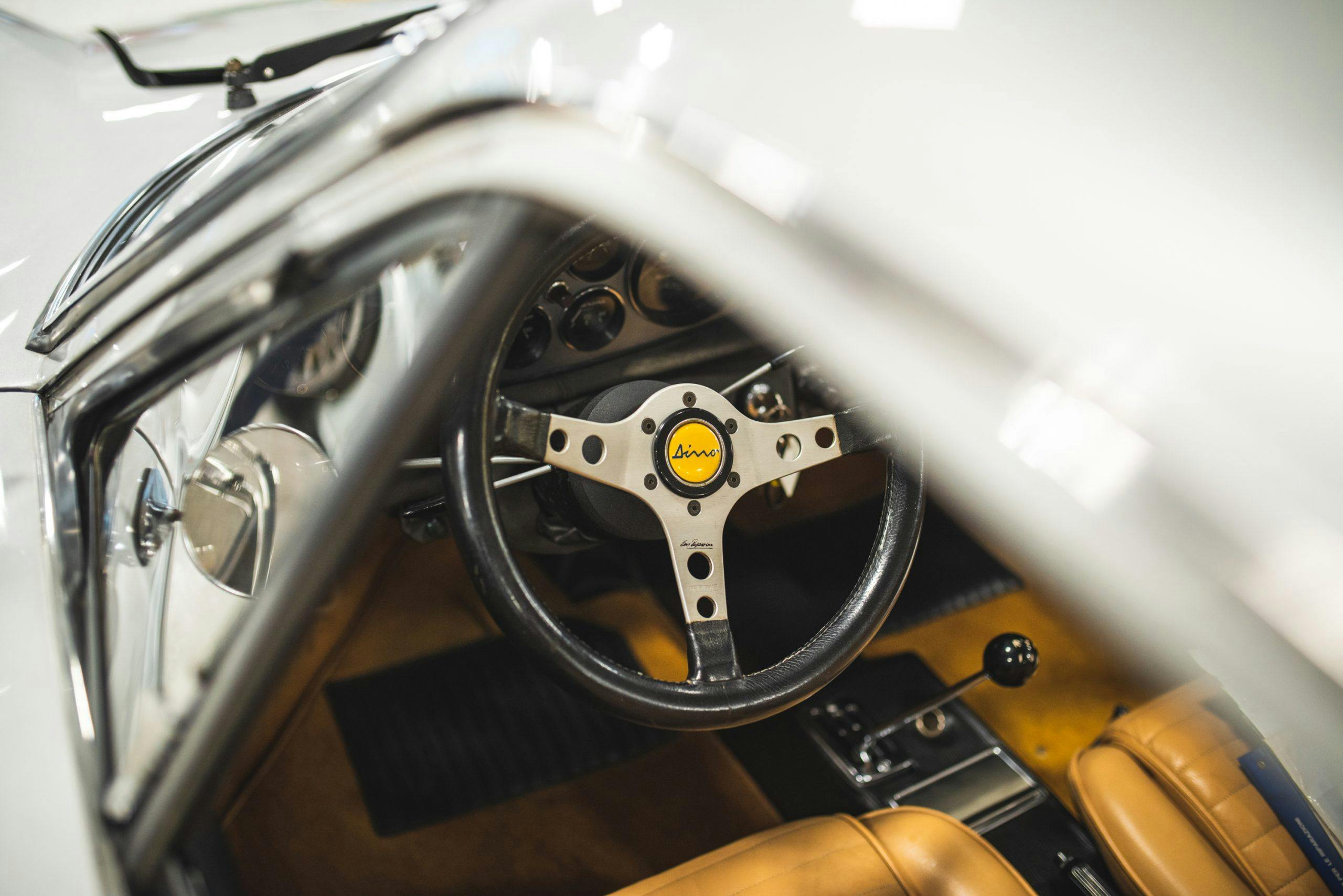 jaguar interior steering wheel close up