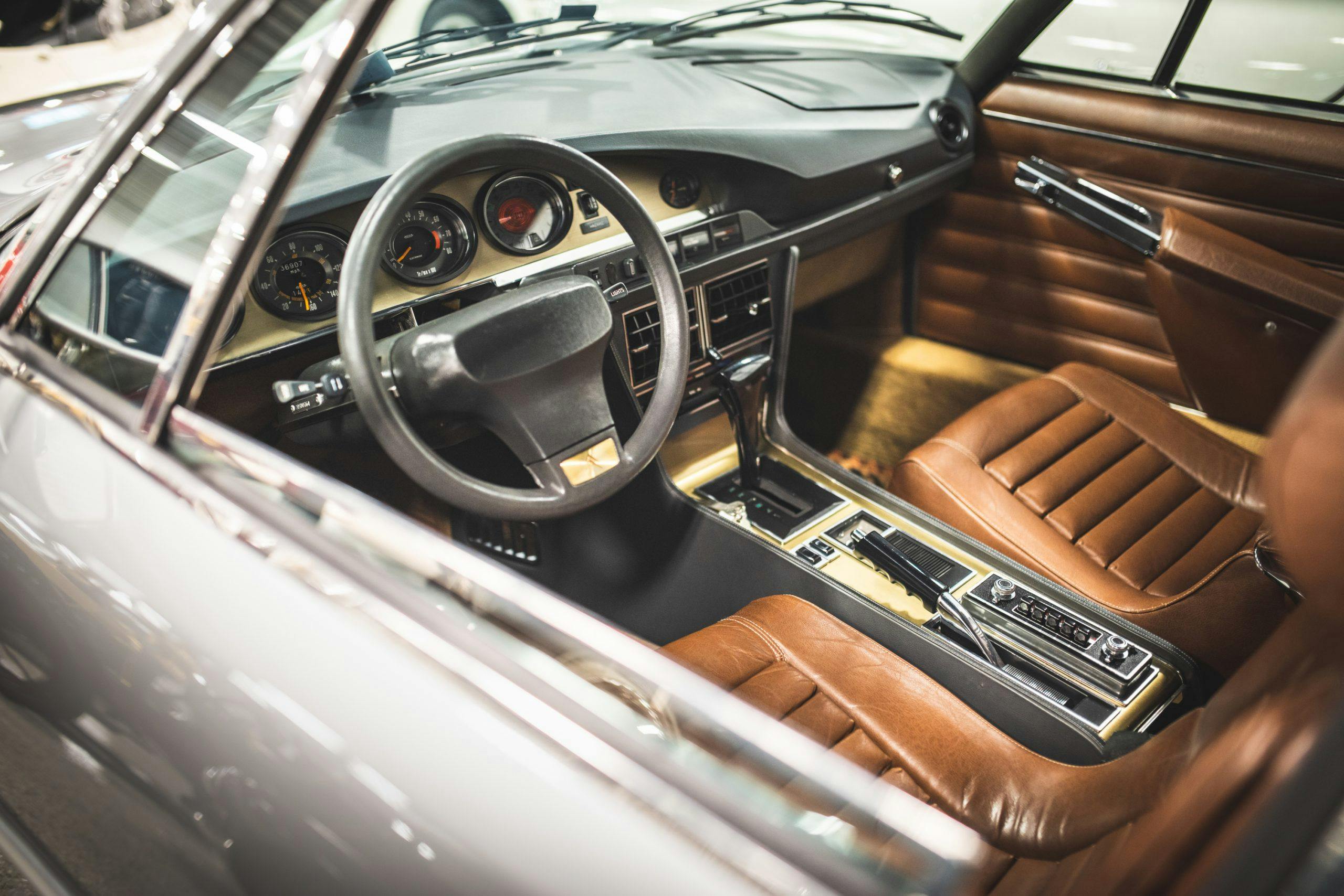 vintage car interior