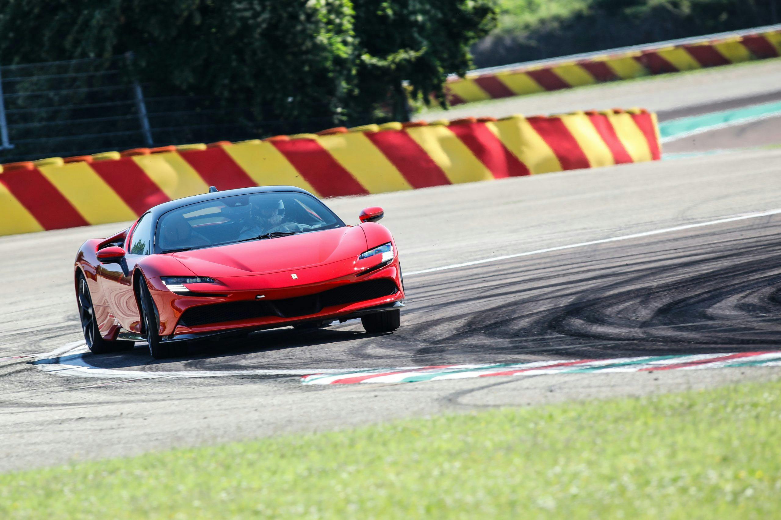 SF90 Stradale track action front