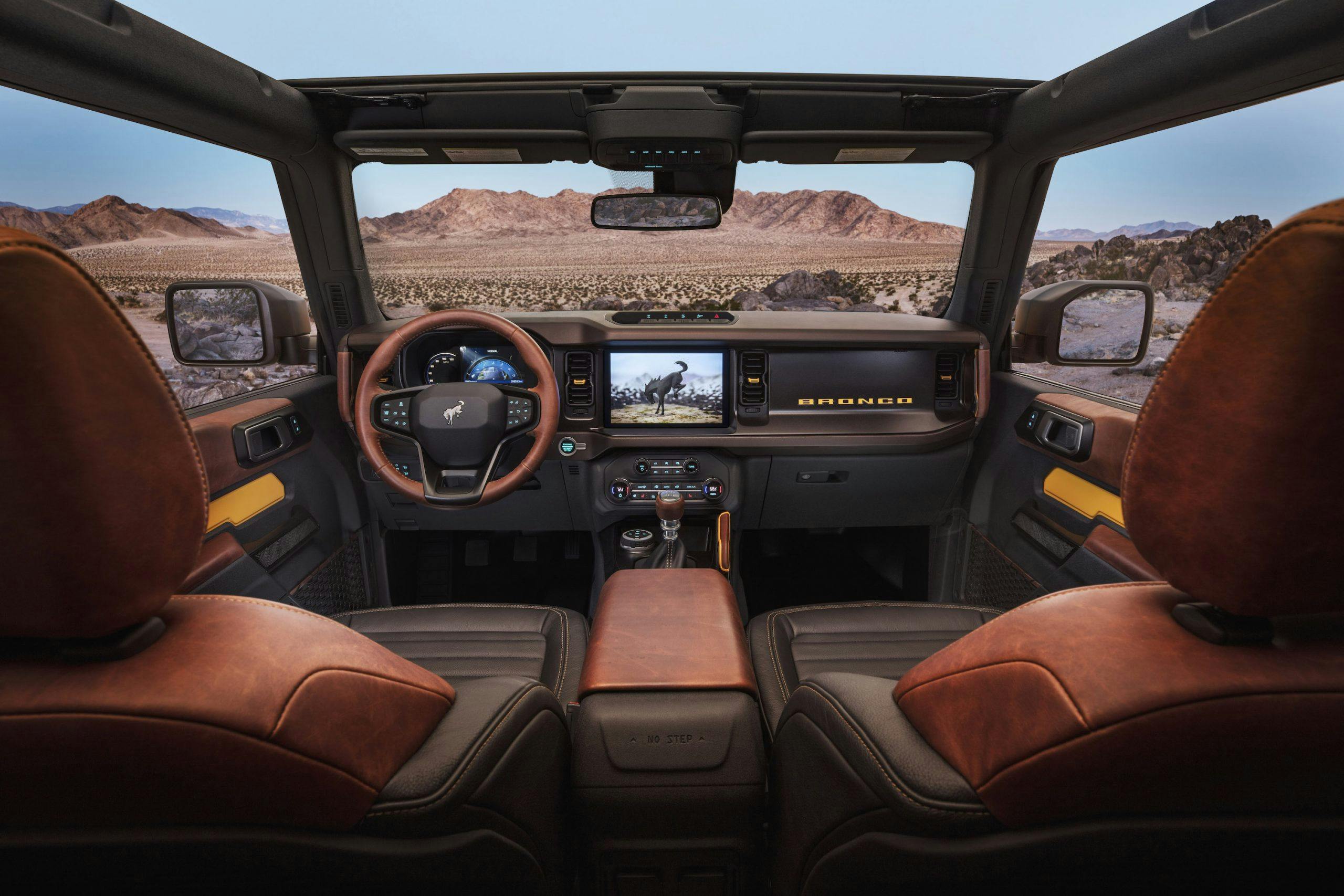 2021 Ford Bronco Two Door Interior Front Facing