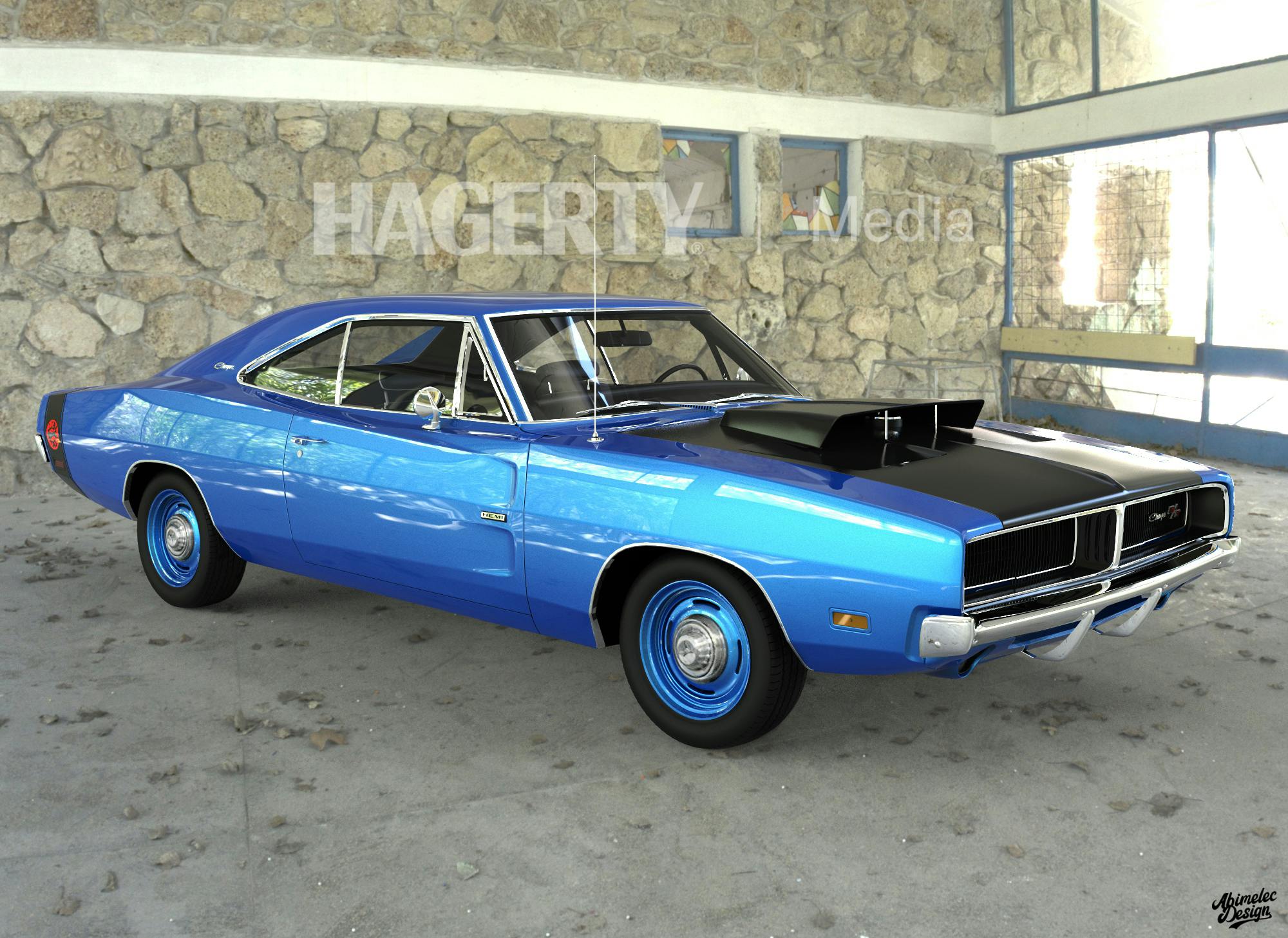 69 Charger Hellcat Blue