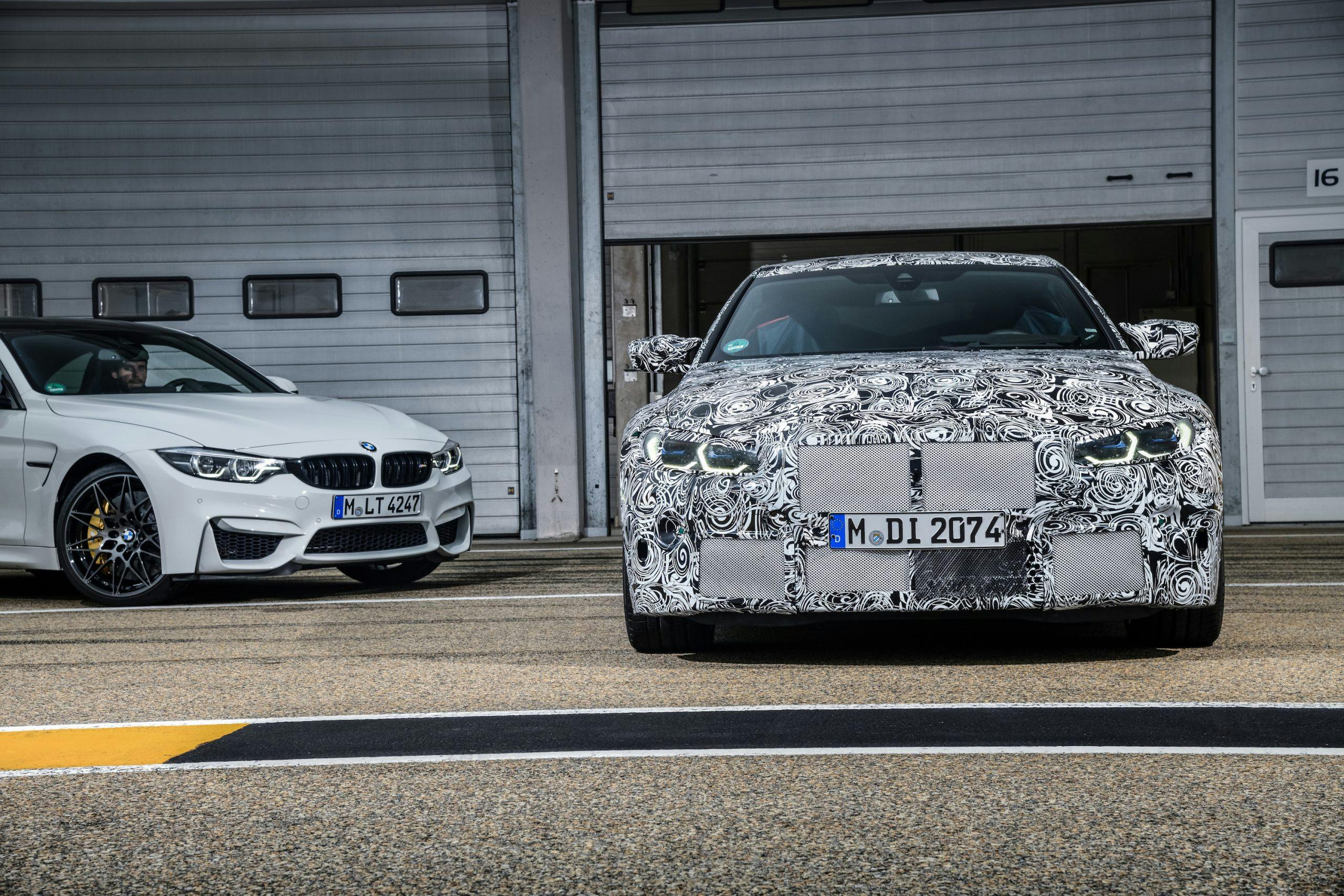 BMW M4 Coupe and M3 Sedan Front and Three-Quarter