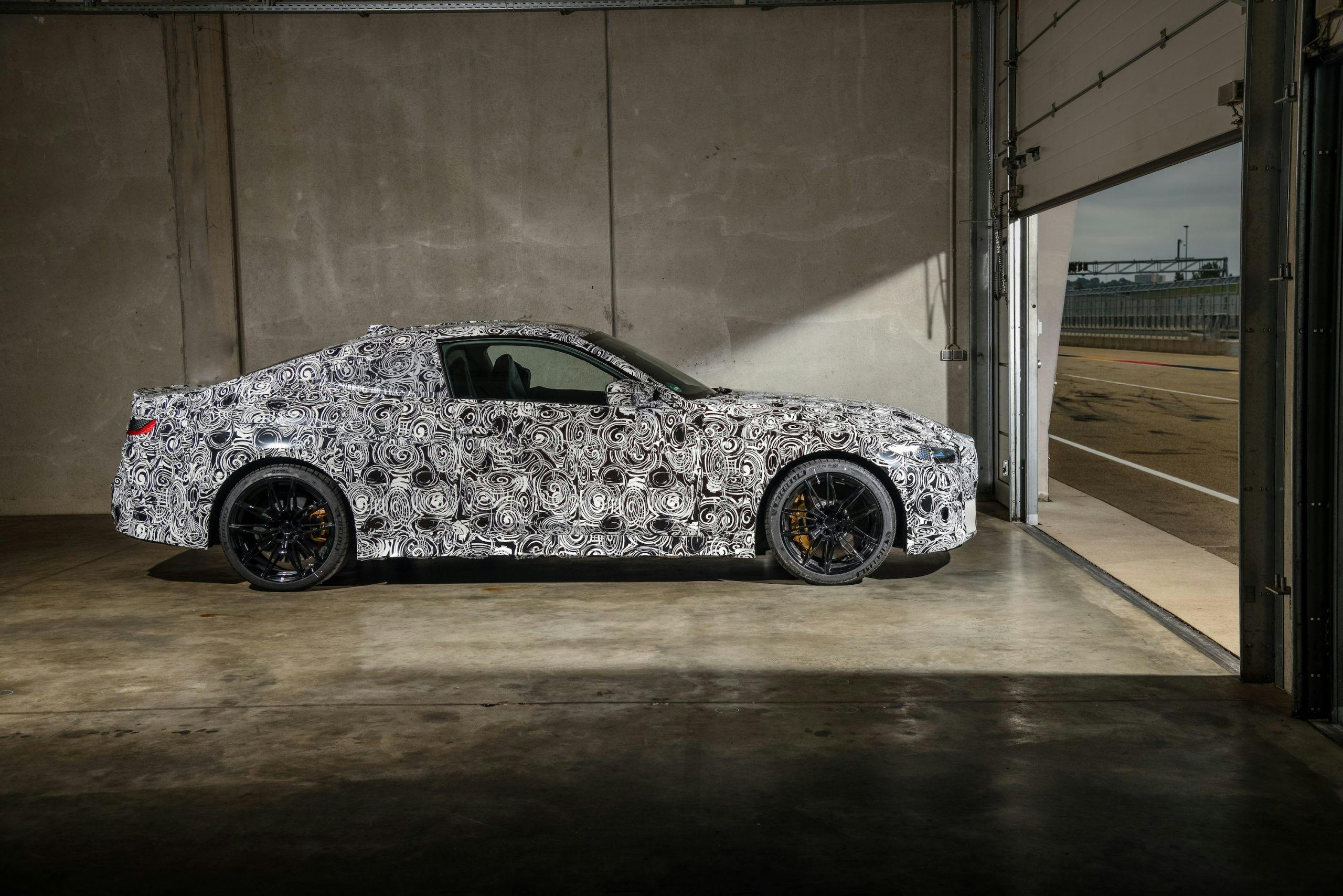 BMW M4 Coupe Side Profile in Garage