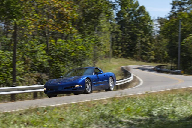 C5 Corvette Front Three-Quarter Winding Road Action