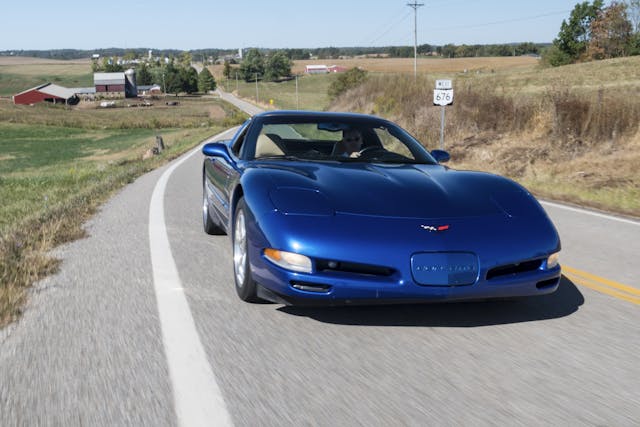C5 Corvette Front Country Road Action
