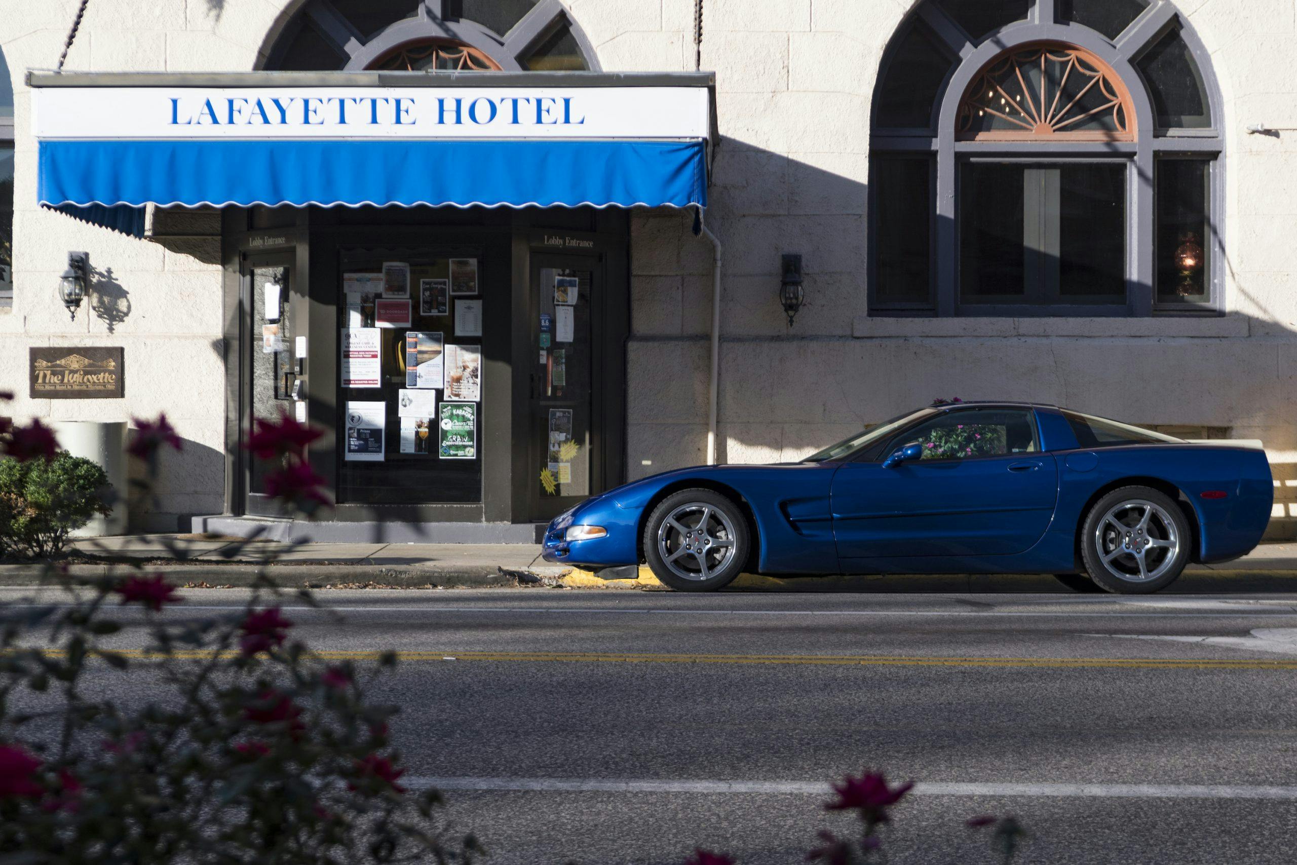 Side Profile C5 Corvette Outside Lafayette Hotel