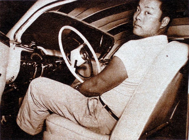 HVA - Hirohata Merc - Bob Hirohata sitting in drivers seat