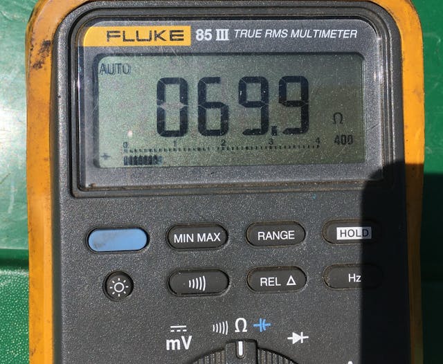 Rob Siegel - Repairing a Fuel Level Sender multimeter