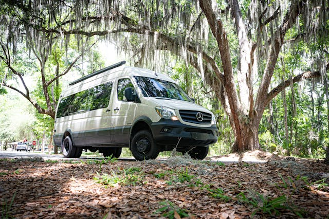 mercedes-benz sprinter conversion van front three-quarter