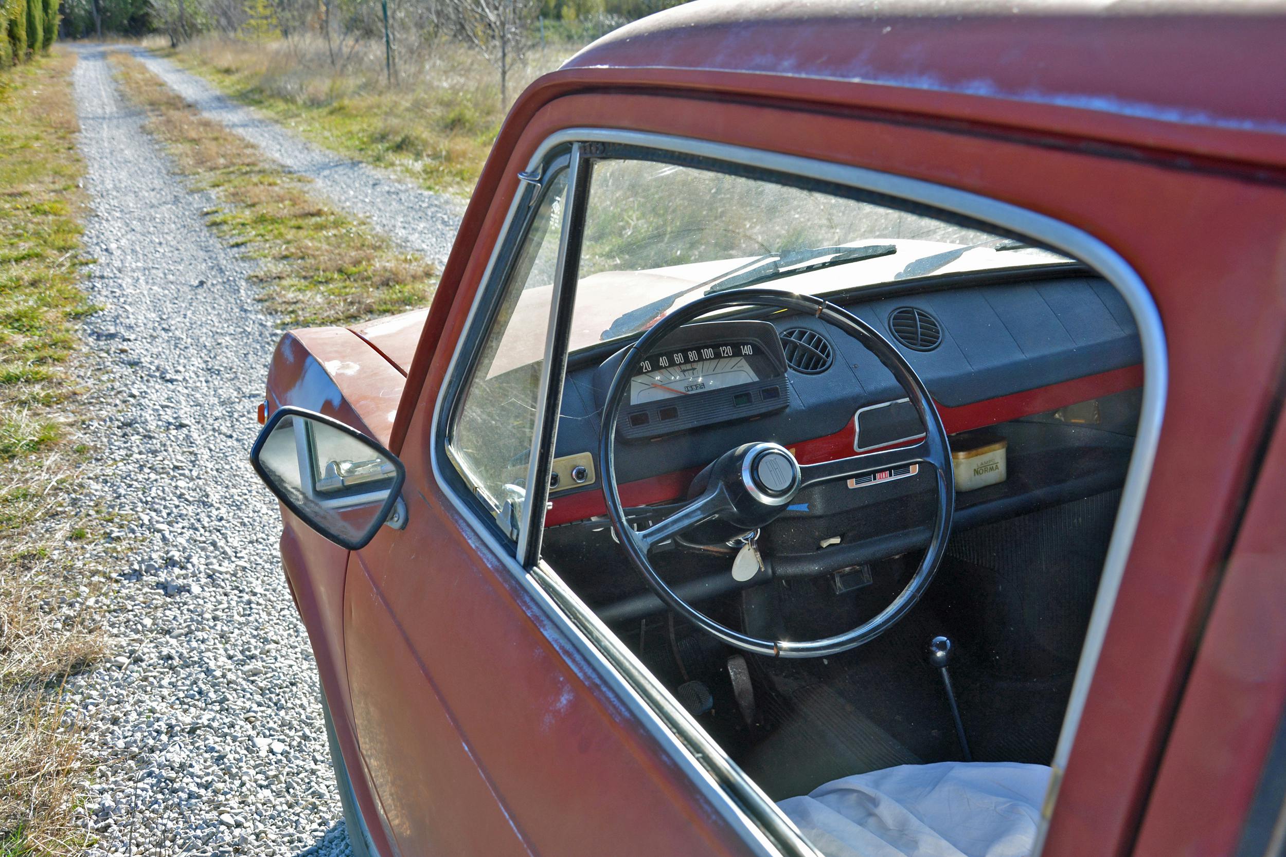 1971 Fiat 850 Interior View Through Window