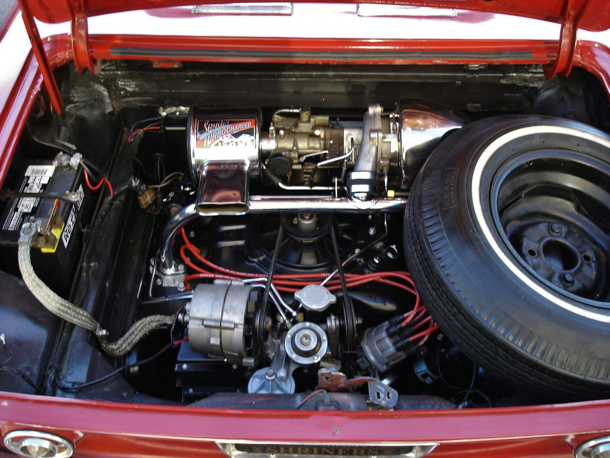 1964 Corvair Spyder convertible engine