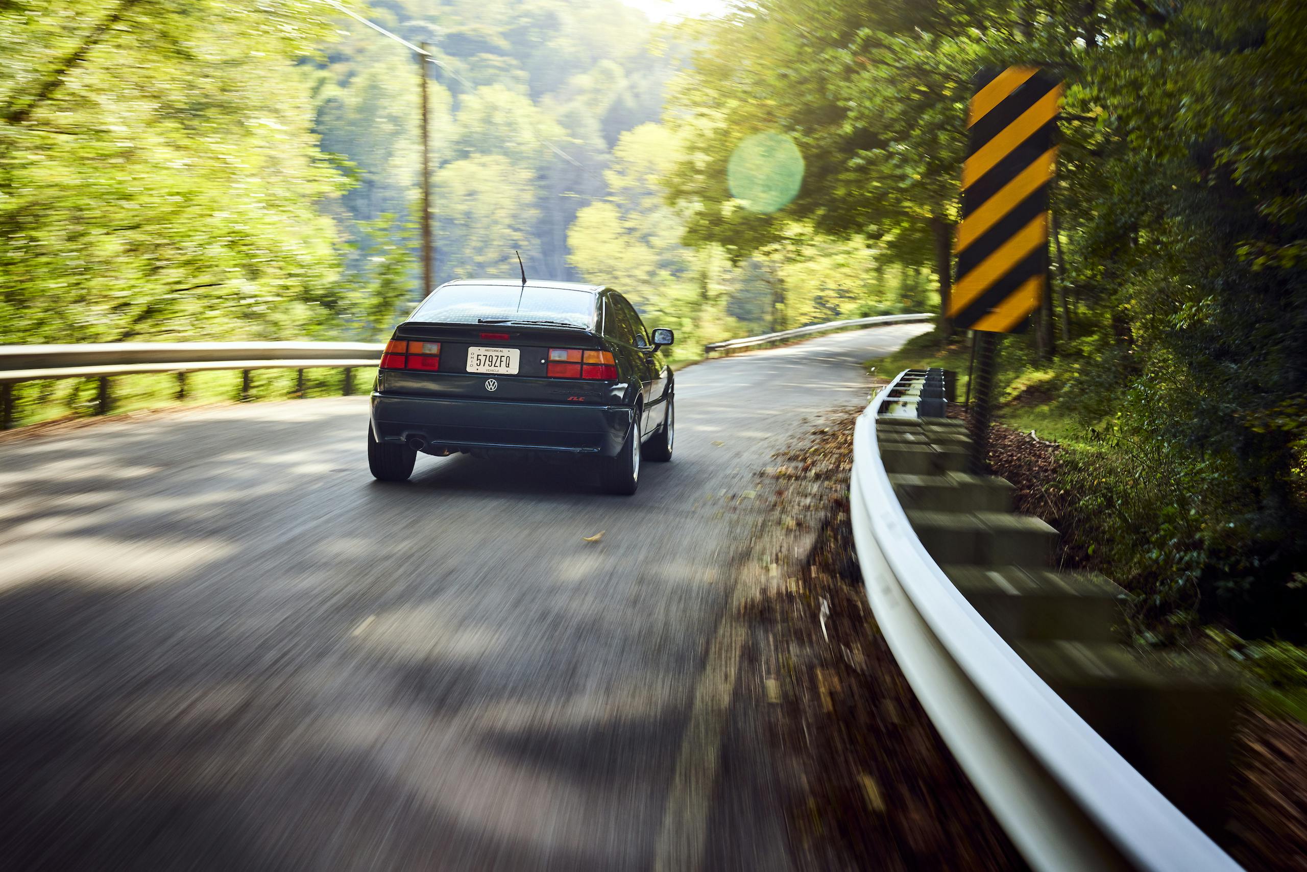 Volkswagen VW Corrado rear dynamic road action