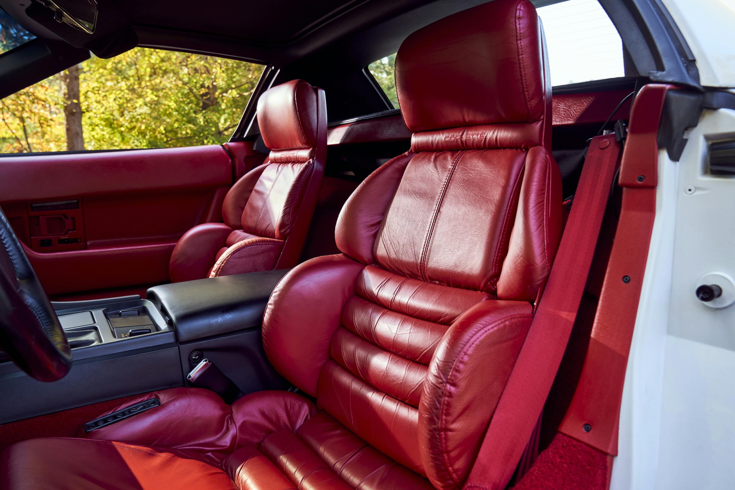 C4 Chevrolet Corvette red leather seats