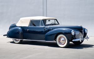 1940 Lincoln-Zephyr Continental Convertible front three-quarter