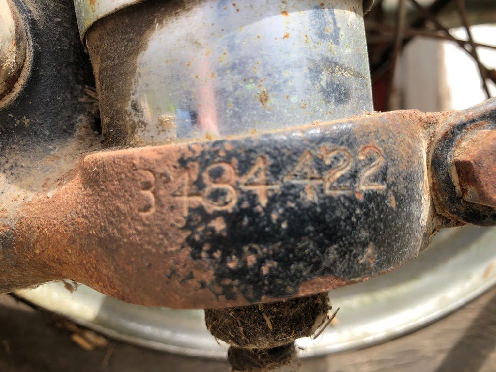 vintage barn find 1948 Indian Chief code