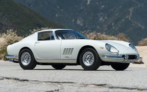 white 1966 Ferrari 275 GTB Long Nose front three-quarter