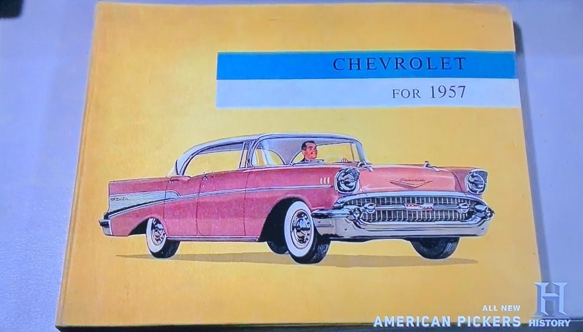 American Pickers - John Mills 7 - 1957 Chevy sales book