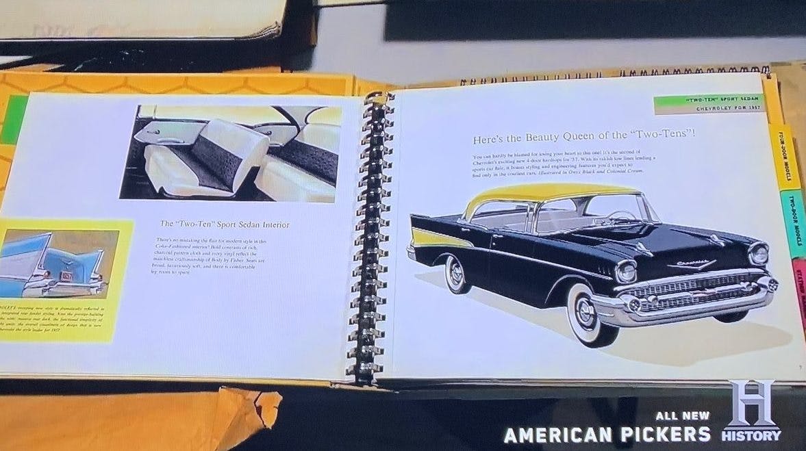 American Pickers - John Mills 8 - Chevy sales book
