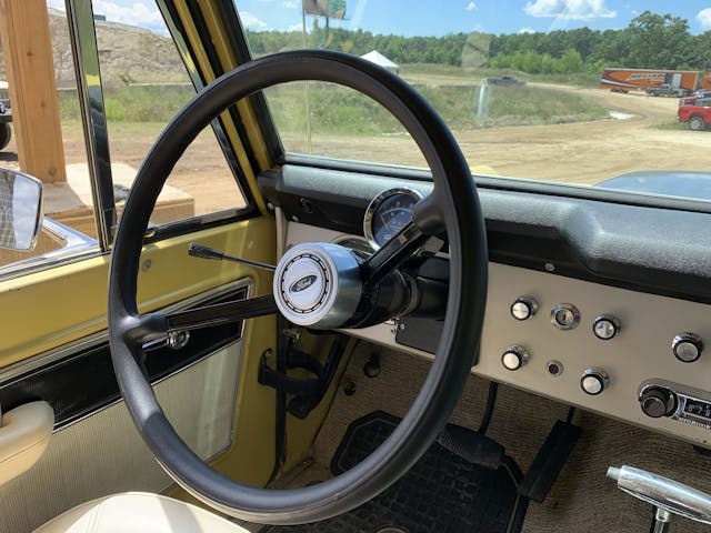 Boss Bronco interior steering wheel