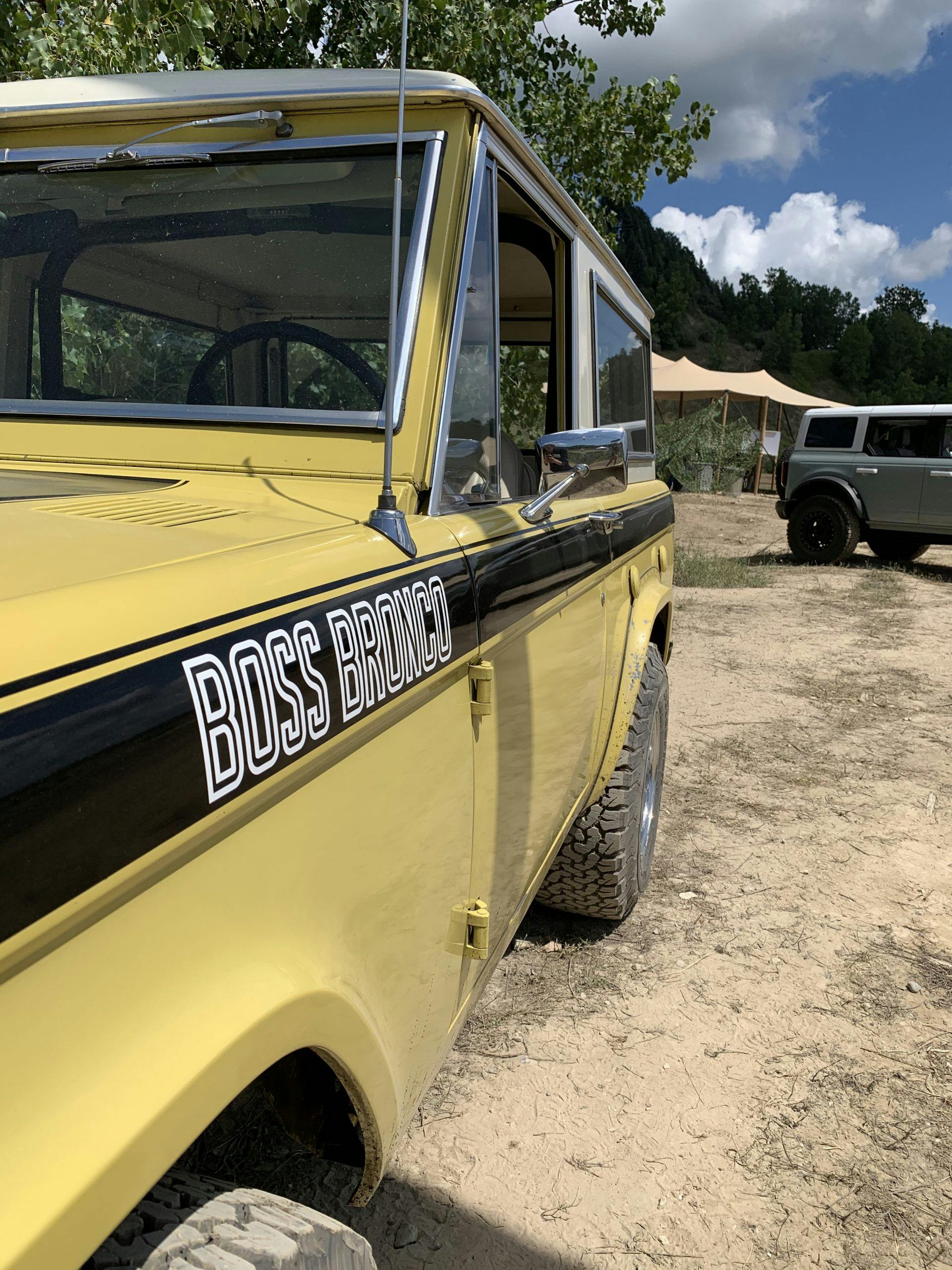 Boss Bronco stripes black yellow side