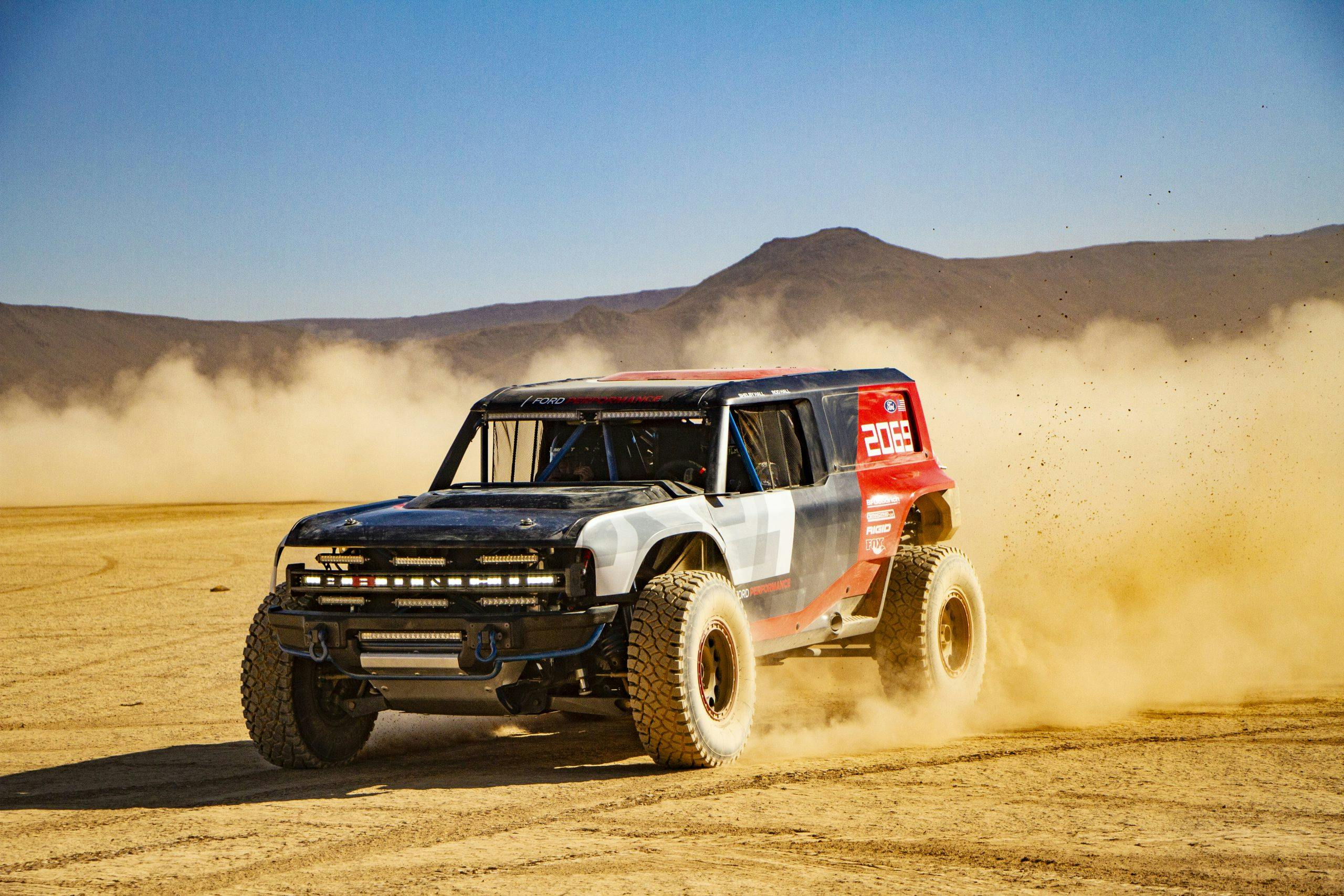 Ford Bronco R race prototype Baja desert