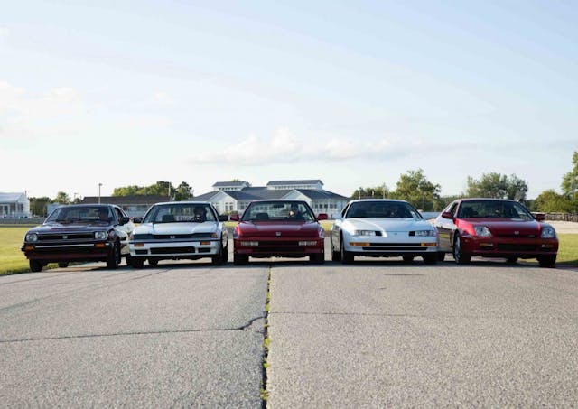 honda prelude generations together front