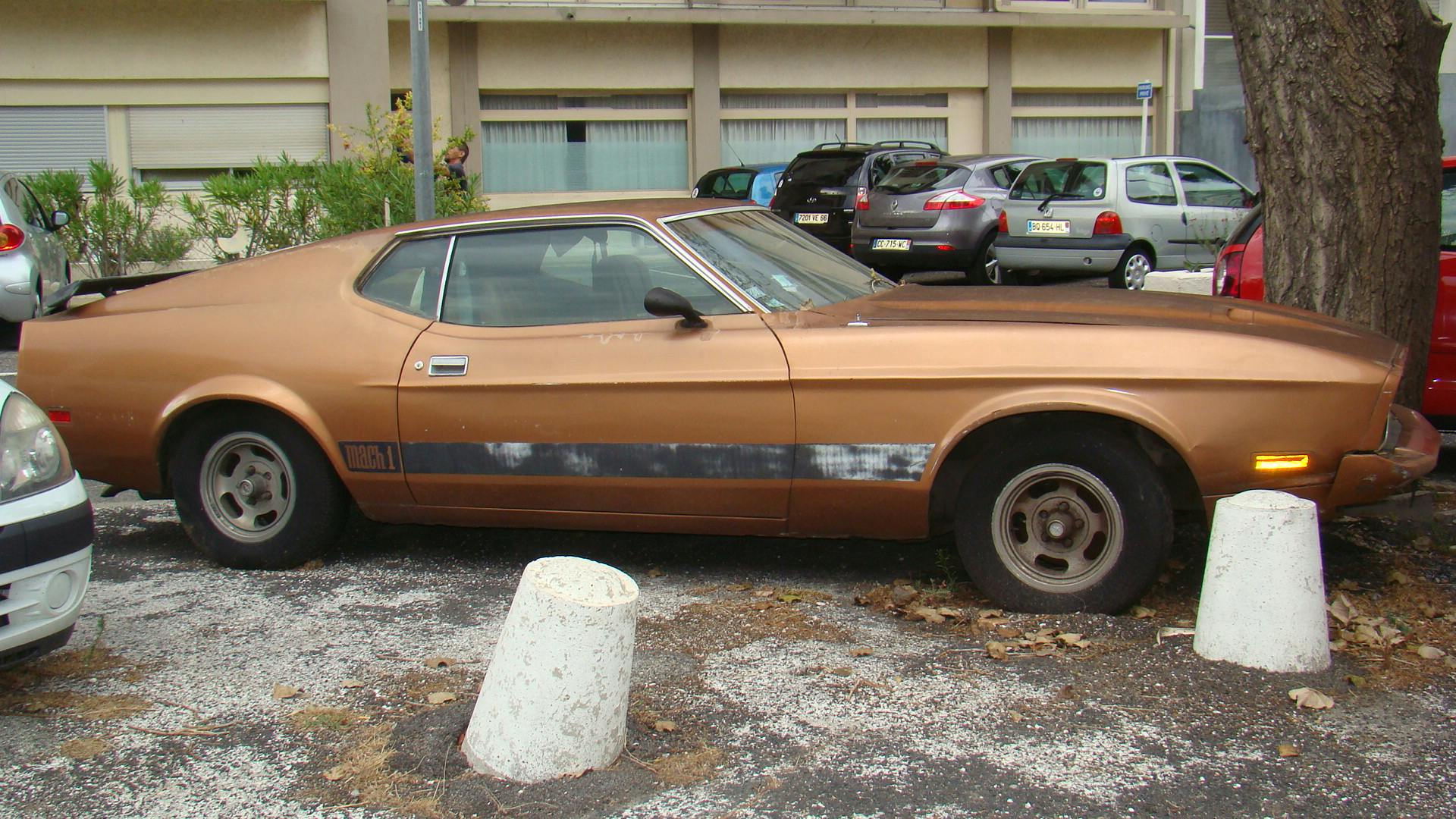 1973 Ford Mustang Mach 1 profile pre restoration France