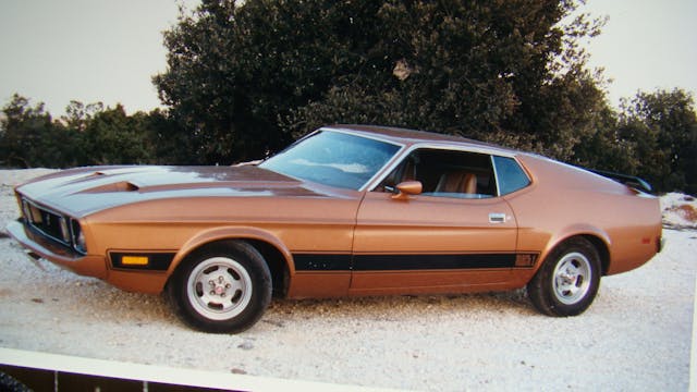 1973 Ford Mustang Mach 1 profile vintage France