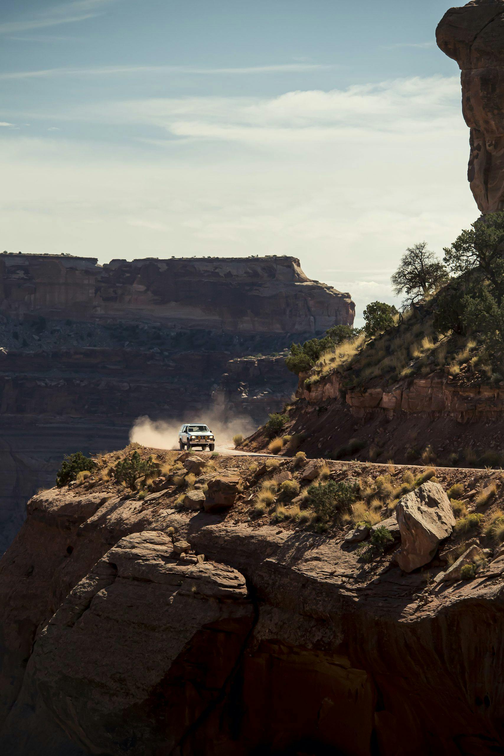 vintage Toyota 4Runner dust cloud Canyonlands Moab Utah