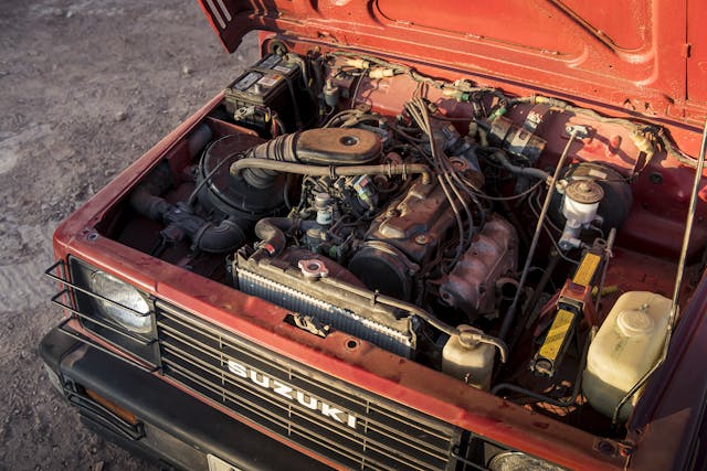 suzuki samurai engine bay out in moab