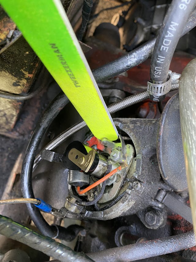 Nail file in ignition points Nail file in ignition points