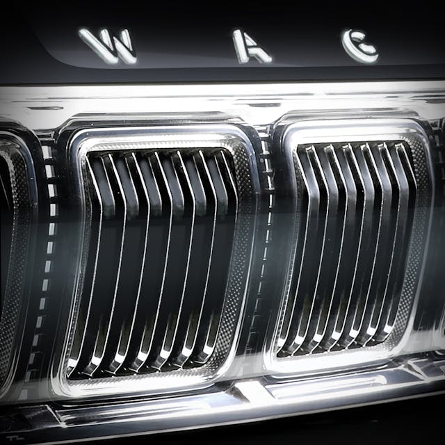 2022 Jeep Wagoneer front grille teaser