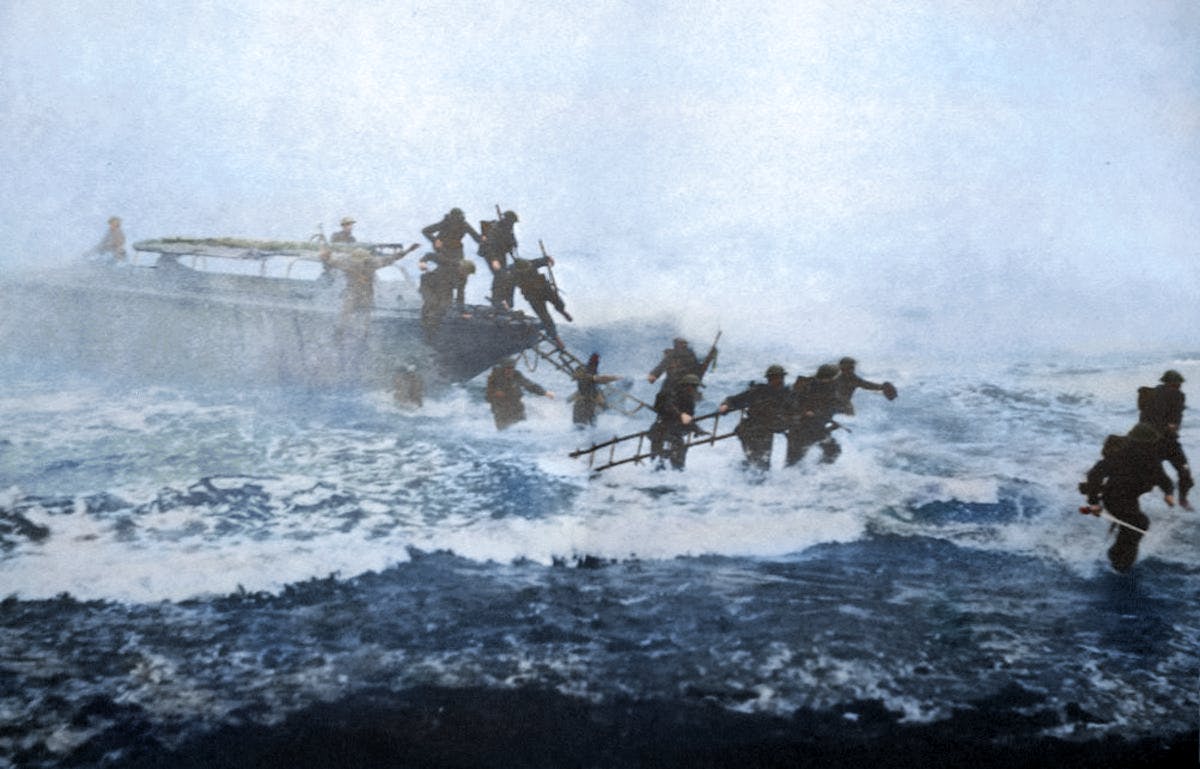 Mad Jack Storming Beach Colorized