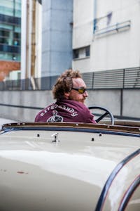 custom ford roadster owner manu campa behind wheel