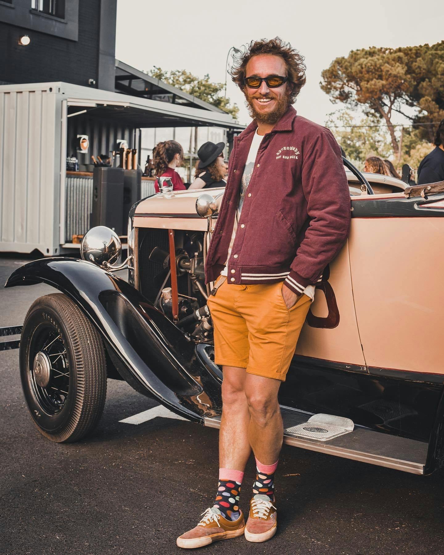 custom ford roadster and owner artist manu campa