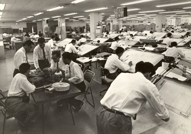 Mazda Rotary Engineers Working