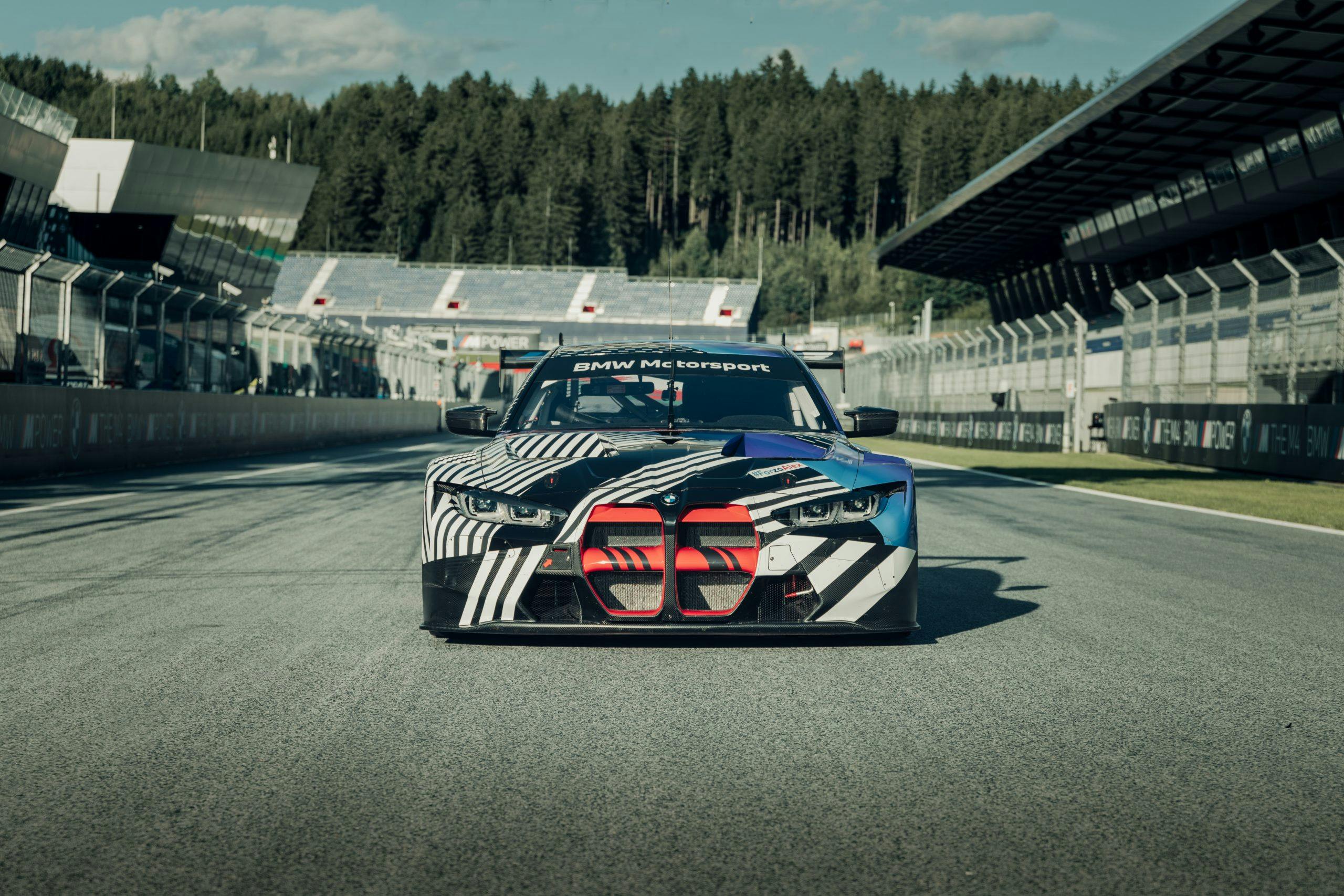 2021 BMW M4 GT3 prototype front grille Red Bull Ring August 2020