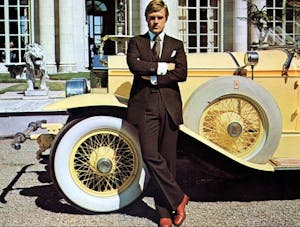 Robert Redford as Gatsby with Rolls-Royce Car
