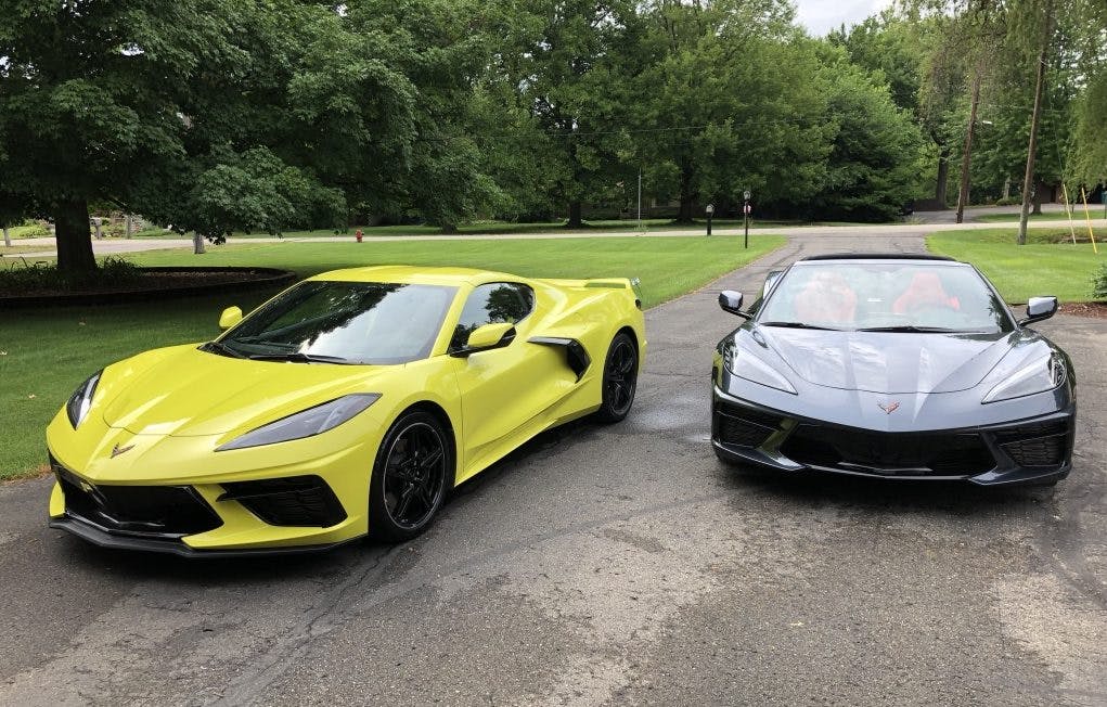 c8 corvettes driveway front