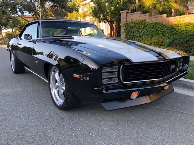 1969 Chevrolet Camaro restomod reader front three quarter