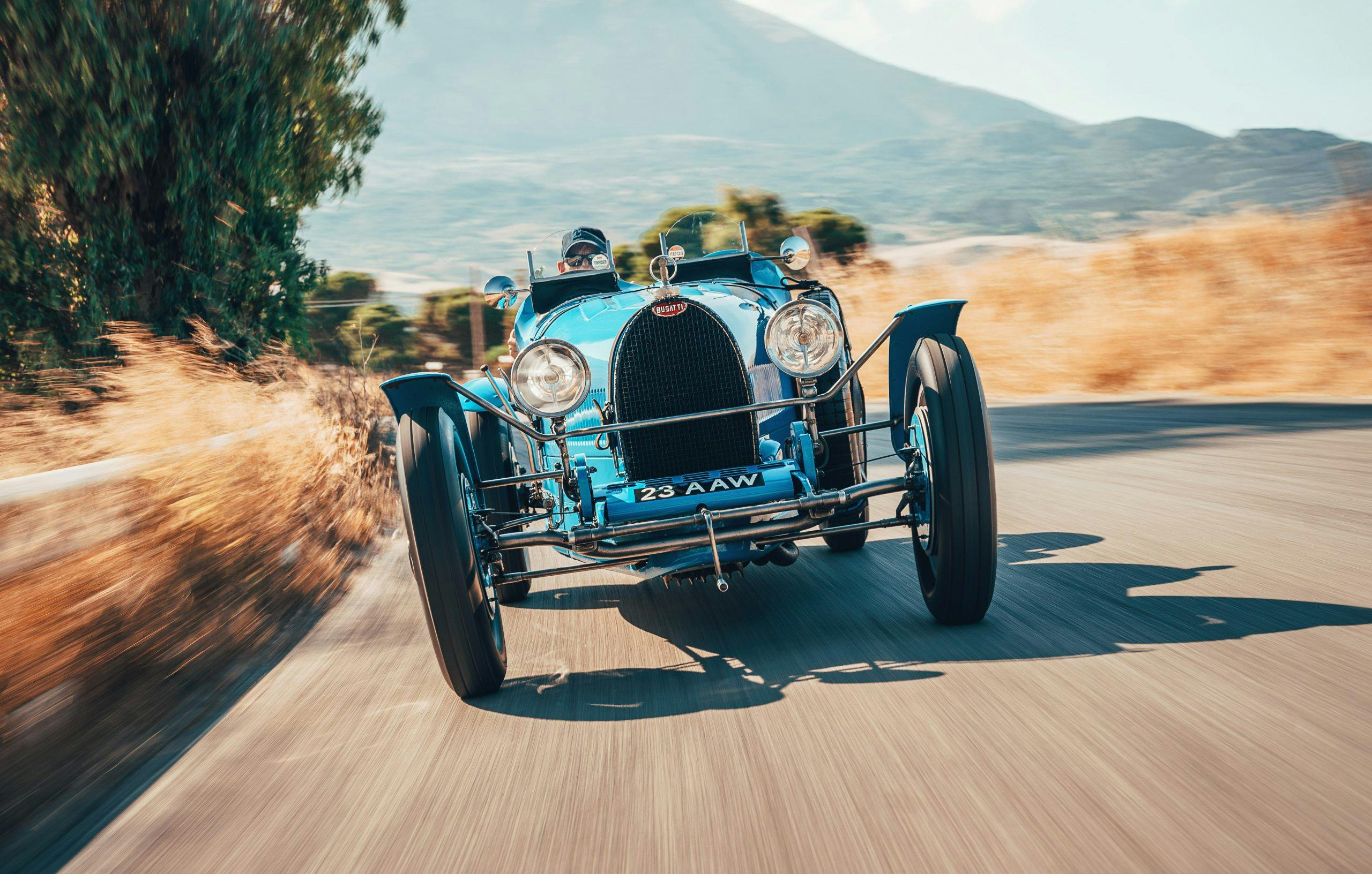 Targa Florio Bugatti Type 35 race car prewar vintage