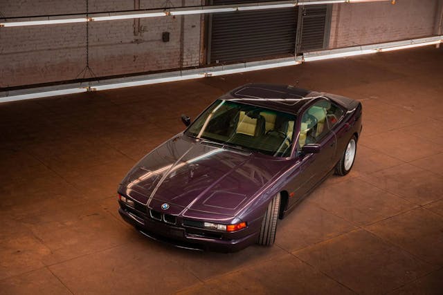 1995 BMW 850CSi overhead front three-quarter