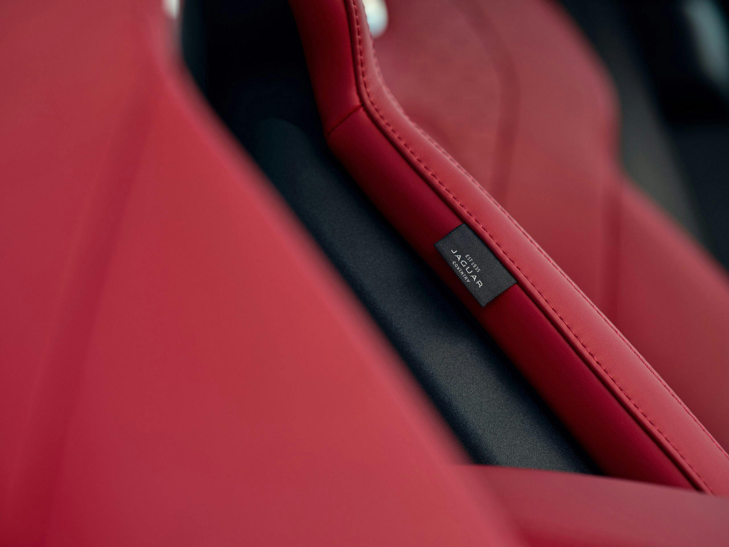 2021 Jaguar F-PACE interior seat leather detail