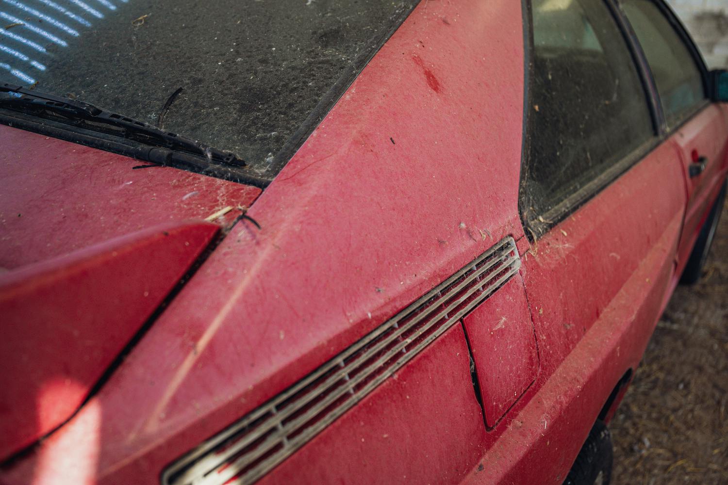 Audi Quattro barn find rear quarter panel