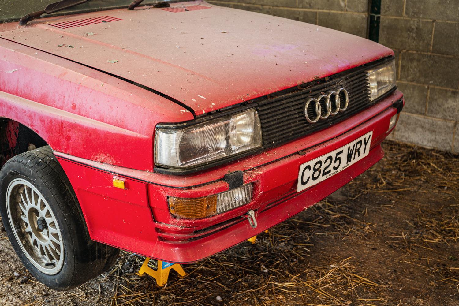 Audi Quattro barn find front fascia