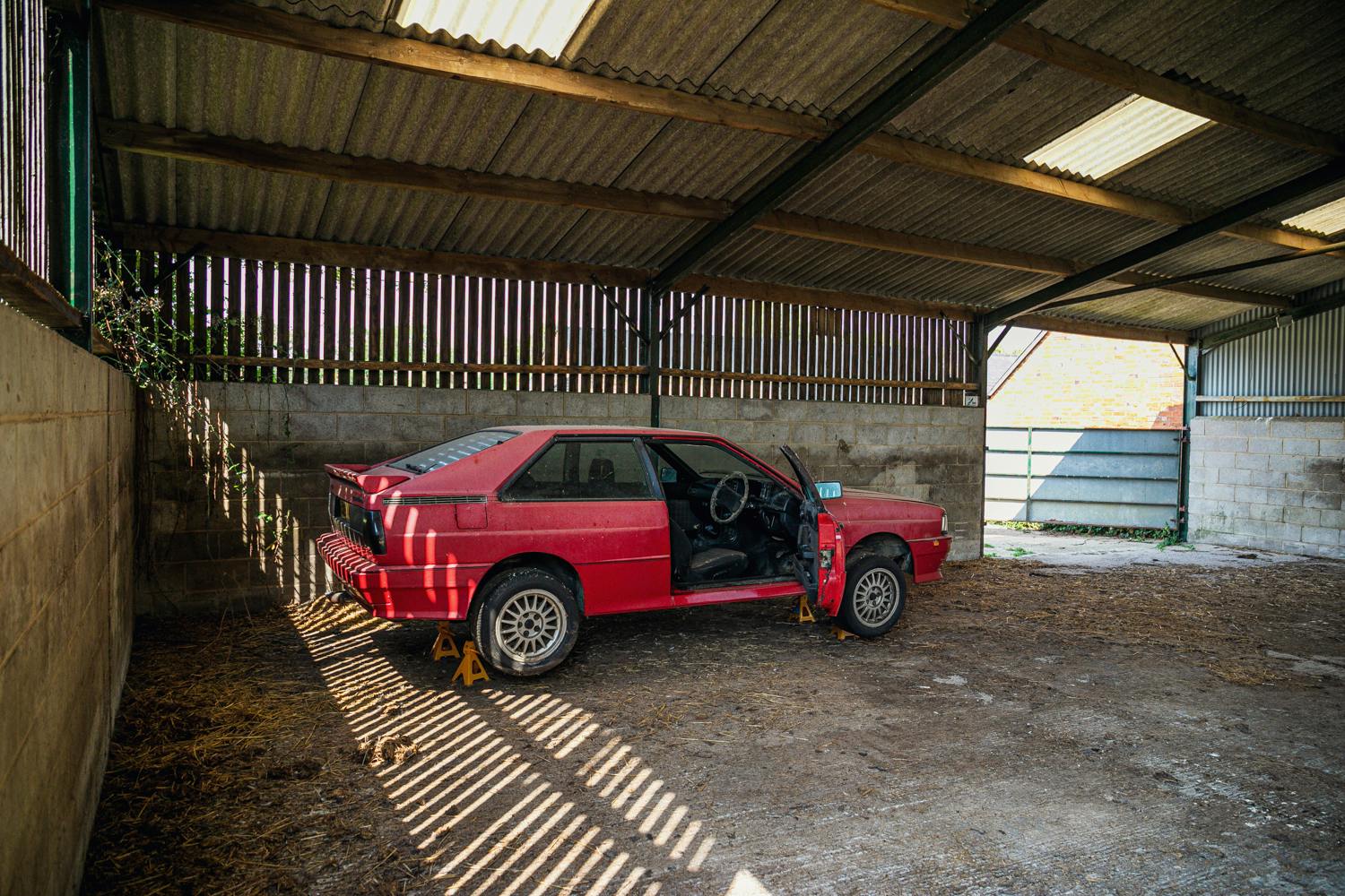 Audi Quattro barn find rear three-quarter
