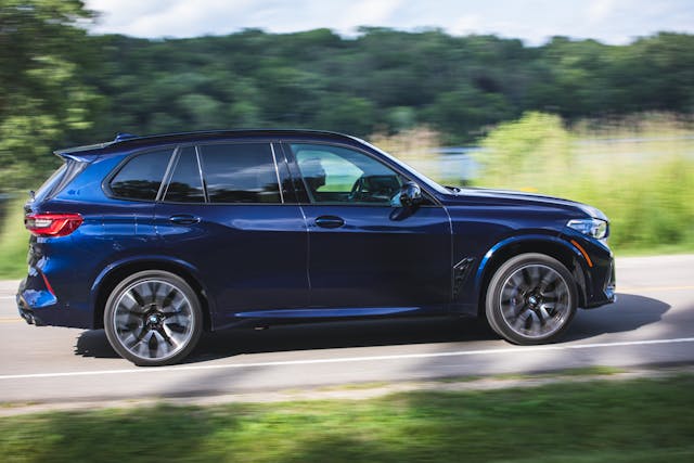 bmw x5m side profile action